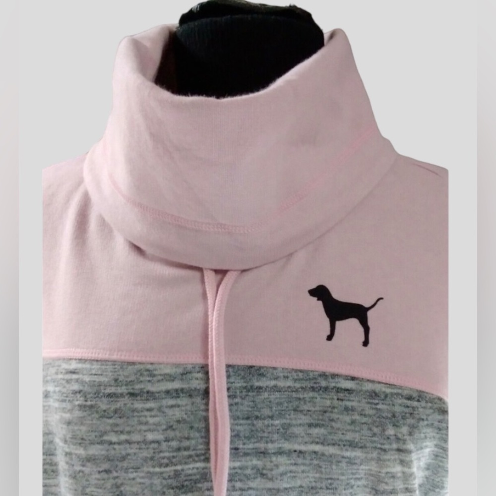 PINK VICTORIA SECRETS Women’s Pullover Sweatshirt w/Cowl Neckline &PINK Graphics